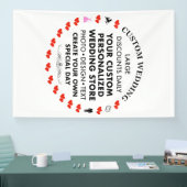 カスタムウェディングウェルカムサイン6' x 4'ビニールバナー 横断幕 (トレードショー)