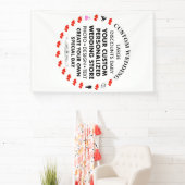 カスタムウェディングウェルカムサイン6' x 4'ビニールバナー 横断幕 (インサイチュ)