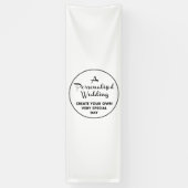 カスタムウェディングウェルカムサイン8' x 2.5'ビニールバナー 横断幕 (縦)