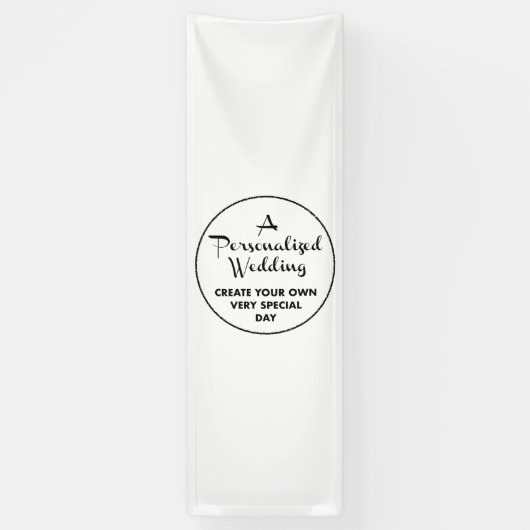 カスタムウェディングウェルカムサイン8' x 2.5'ビニールバナー 横断幕 (縦)