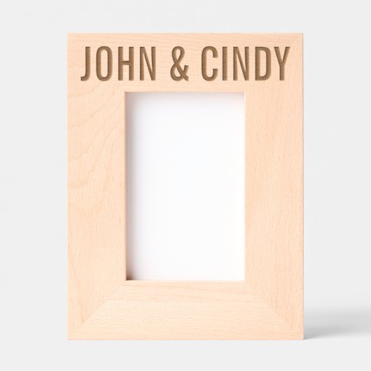 カスタムウェディングウッド レーザー彫刻フレーム (正面)