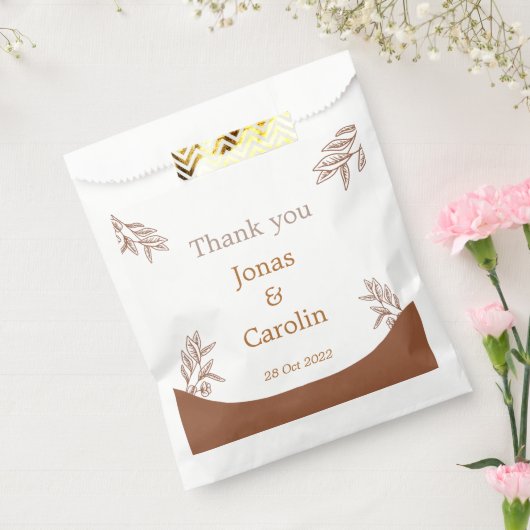 カスタムウェディングエレガントモダンプロフェッショナルコーヒー フェイバーバッグ (封をした状態)