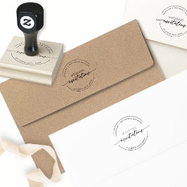 カスタムウェディングエレガント招待状モダン、スクリプト、 ラバースタンプ