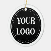 カスタムウェディングエレガント、アニバーサリーギフト セラミックオーナメント (左)