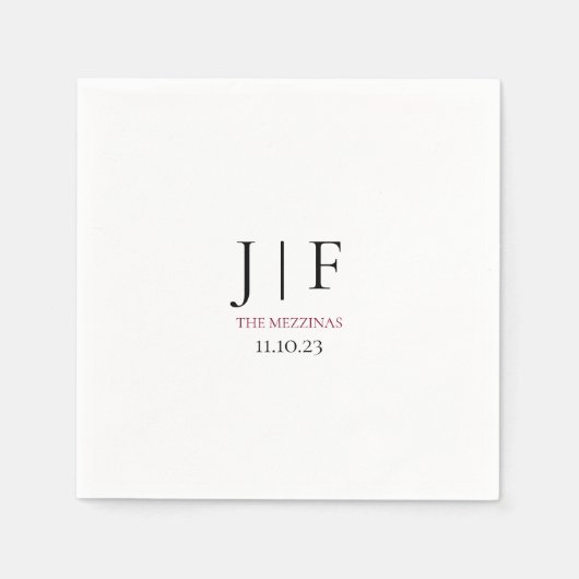 カスタムウェディングカクテルペーパーナプキン スタンダードカクテルナプキン (正面)