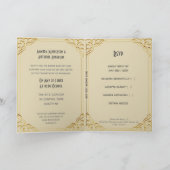 カスタムウェディングカップルの招待と出欠 招待状 (内部)