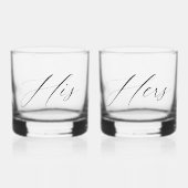 カスタムウェディングカップル ウイスキーグラス (正面)