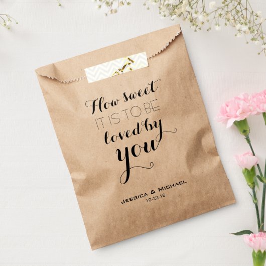 カスタムウェディングキャンディビュッフェのお気に入り フェイバーバッグ (封をした状態)