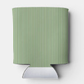 カスタムウェディングクラシックフローラグリーンストライプ 缶クーラー (裏面)