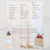 カスタムウェディングケーキベーカリーフライヤーテンプレート チラシ (裏面)