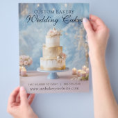 カスタムウェディングケーキベーカリーフライヤーテンプレート チラシ (手)
