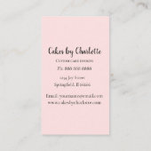 カスタムウェディングケーキベーカリー名刺 名刺 (裏面)