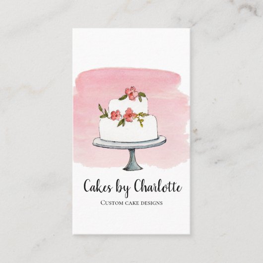 カスタムウェディングケーキベーカリー名刺 名刺 (正面)