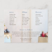 カスタムウェディングケーキ | ベーカリーフラットカード ポストカード (裏面)