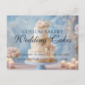 カスタムウェディングケーキ | ベーカリーフラットカード ポストカード (正面)