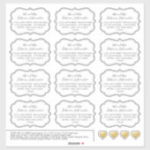 カスタムウェディングゲストアドレス住所 シールシェイプ シール (シート)