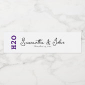 カスタムウェディングゲストウォーターボトル ペットボトルラベル (シングルラベル)