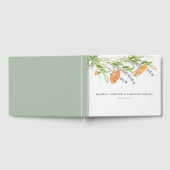 カスタムウェディングゲストブックウォーターカラーフラワーズ ゲストブック (全面)