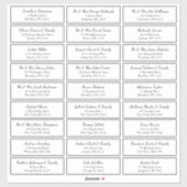 カスタムウェディングゲストブラック縁ど住所 シール (シート)