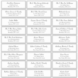 カスタムウェディングゲストブラック縁ど住所 シール