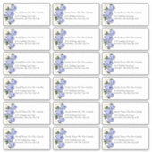 カスタムウェディングゲスト住所 シールブルーフローラ シール (正面)