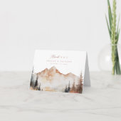 カスタムウェディングサンキューカードマウンテンテーマ サンキューカード (正面)