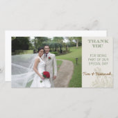 カスタムウェディングサンキューフォトカード サンキューカード (正面/裏面)