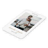 カスタムウェディングサンキューフォトマグネット マグネット (左側)