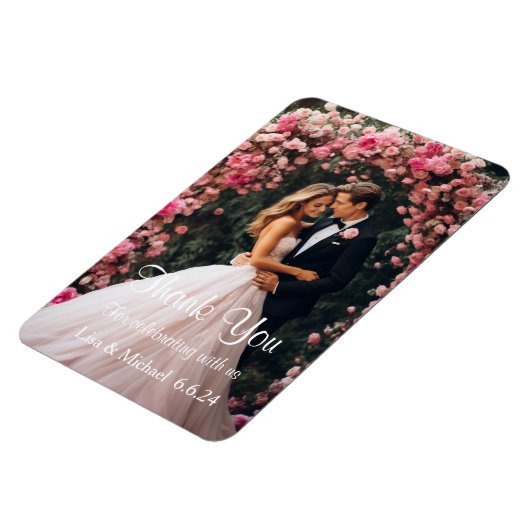 カスタムウェディングサンキューマグネット マグネット (左側)