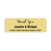 カスタムウェディングサンキュー差出人住所ラベル ラベル (正面)