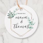 カスタムウェディングシャワーギフトラベル フェイバータグ (正面)