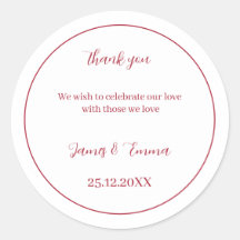 カスタムウェディングシンプルレッド