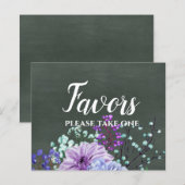 カスタムウェディングシンボルや象徴シャルボードパープルミントフローラ (正面/裏面)