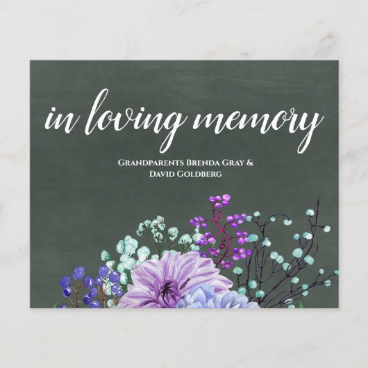 カスタムウェディングシンボルや象徴シャルボードパープルミントフローラ (正面)