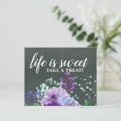 カスタムウェディングシンボルや象徴シャルボードパープルミントフローラ (スタンド正面)