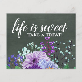 カスタムウェディングシンボルや象徴シャルボードパープルミントフローラ