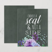 カスタムウェディングシンボルや象徴シャルボードパープルミントフローラ (正面/裏面)