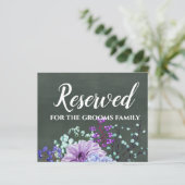 カスタムウェディングシンボルや象徴シャルボードパープルミントフローラ (スタンド正面)