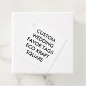 カスタムウェディングスクエアメッセージカード-エコクラフト フェイバータグ (インサイチュ)