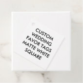 カスタムウェディングスクエアメッセージカード – マットホワイト フェイバータグ (インサイチュ)