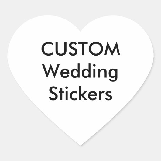 カスタムウェディングステッカーハートMATTE (20 pk.) ハートシール (正面)