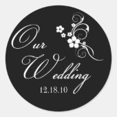 カスタムウェディングステッカー ラウンドシール (正面)