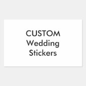 カスタムウェディングステッカーRECTANGLE GLOSSY (4 pk.) 長方形シール (正面)