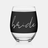 カスタムウェディングステムレスワイングラス ステムなしワイングラス (正面)