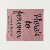 カスタムウェディングセレモニーここでは永遠に写真 タペストリー (正面(横))