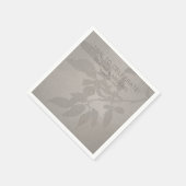 カスタムウェディングテンプレートソフト離れシャドウ スタンダードカクテルナプキン (角)