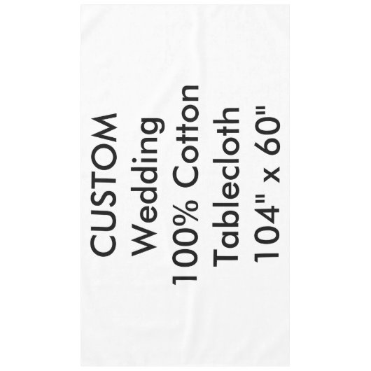 カスタムウェディングテーブルクロス104インチx 60インチ テーブルクロス (正面)