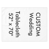 カスタムウェディングテーブルクロス52インチx 70インチ テーブルクロス (正面(横))