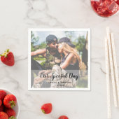 カスタムウェディングデイフォトナプキンス スタンダードカクテルナプキン (インサイチュ)