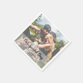 カスタムウェディングデイフォトナプキンス スタンダードカクテルナプキン (角)